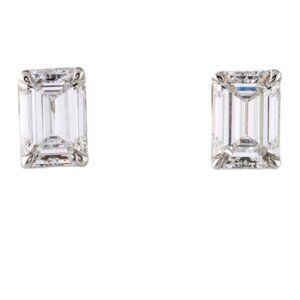 EARRINGS 14K 585 WHITE GOLD 2.12CTW LAB-GROWN DIAMOND STUD EARRINGS